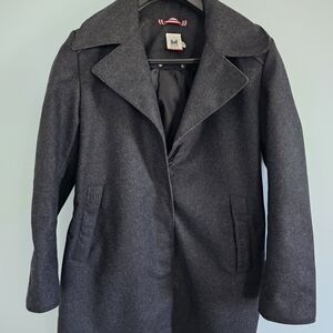 Dale of Norway Dark Gray Made In Italy Quiet Luxury Pea Coat Size S
